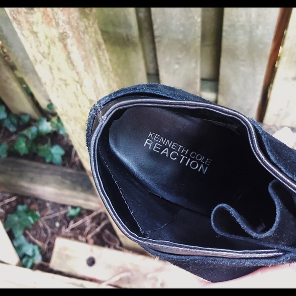 🖤 Stylish black suede heeled bootie with leather - Picture 3 of 3